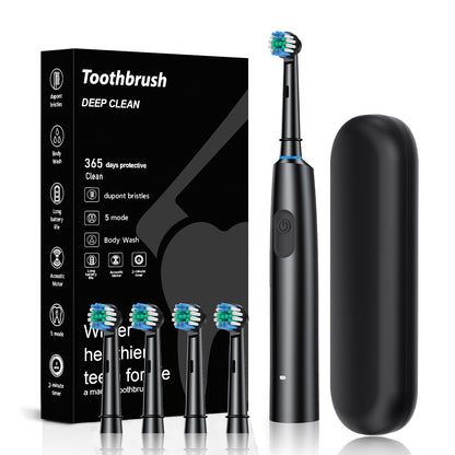 Household USB Charging Rotating Round Head Electric Toothbrush