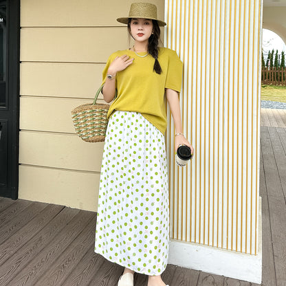 Women's Loose Sweet Cotton Silk Skirt