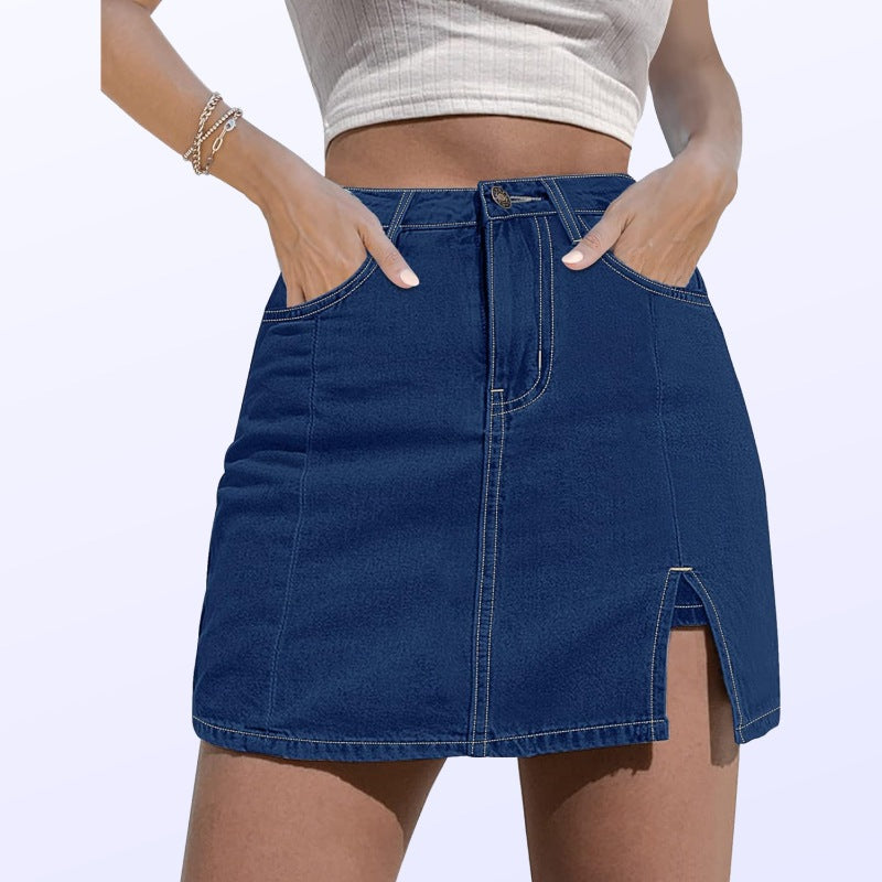 Casual Versatile High-grade Denim Skirt