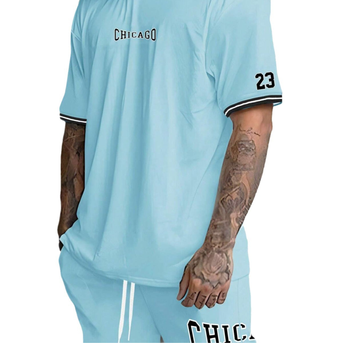 Short-sleeved T-shirt Suit Men's Summer New Fashion Trendy