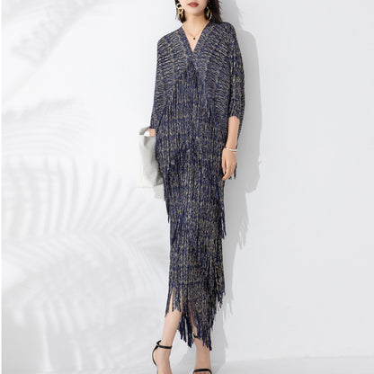 Women's Fashion Fringed Sheath Long Dress