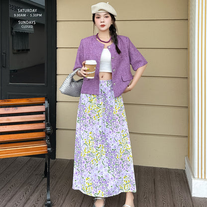 Women's Loose Sweet Cotton Silk Skirt