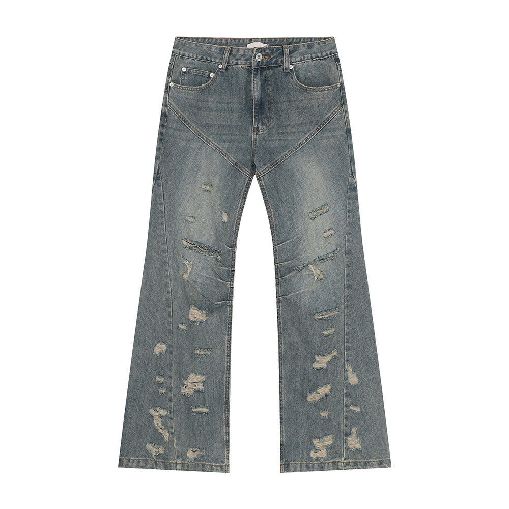 Street Style Broken Hole Design Retro Skinny Jeans