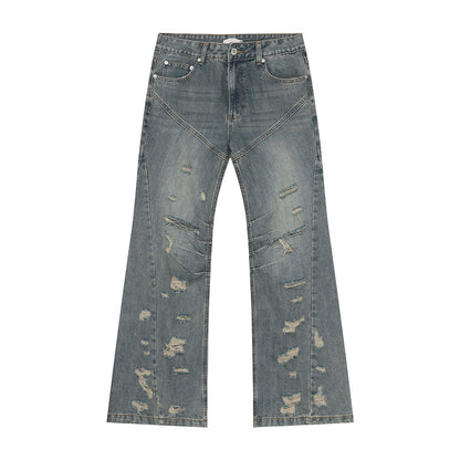 Street Style Broken Hole Design Retro Skinny Jeans