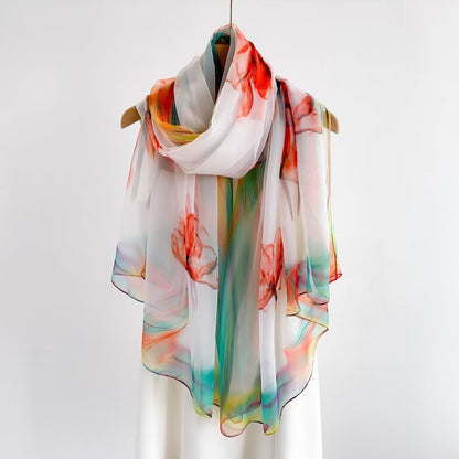 Women's Fashionable All-match Long Printed Anti-DDoS Scarf
