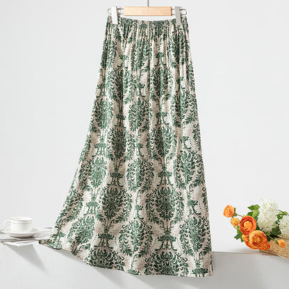 Women's Loose Sweet Cotton Silk Skirt