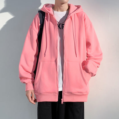 Men's Fleece Cardigan Sweater Hooded Coat