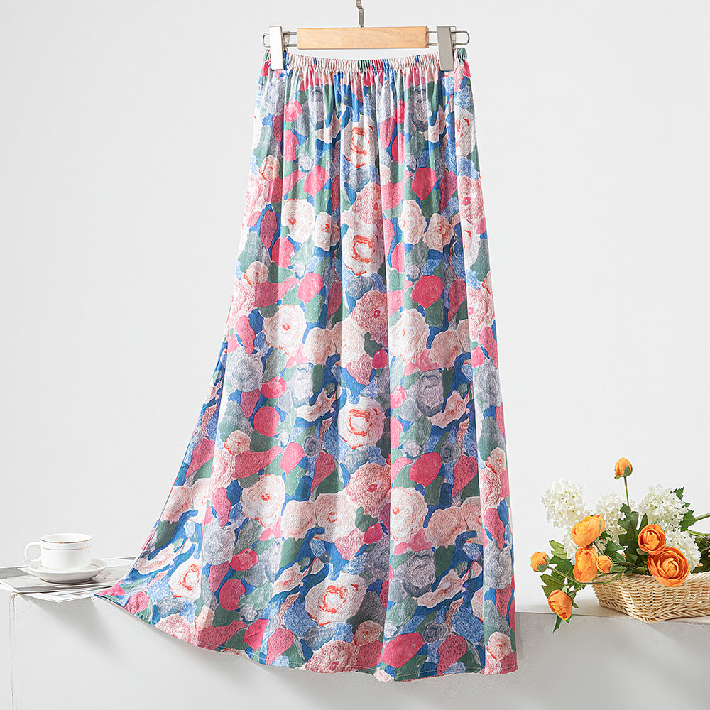 Women's Loose Sweet Cotton Silk Skirt