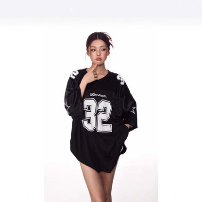 V-neck Jersey Loose Sports Short-sleeved T-shirt