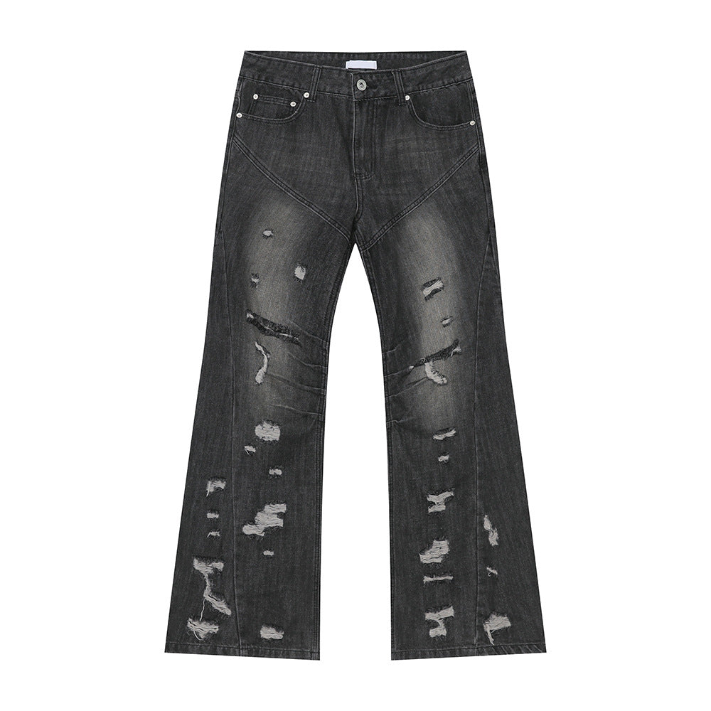 Street Style Broken Hole Design Retro Skinny Jeans