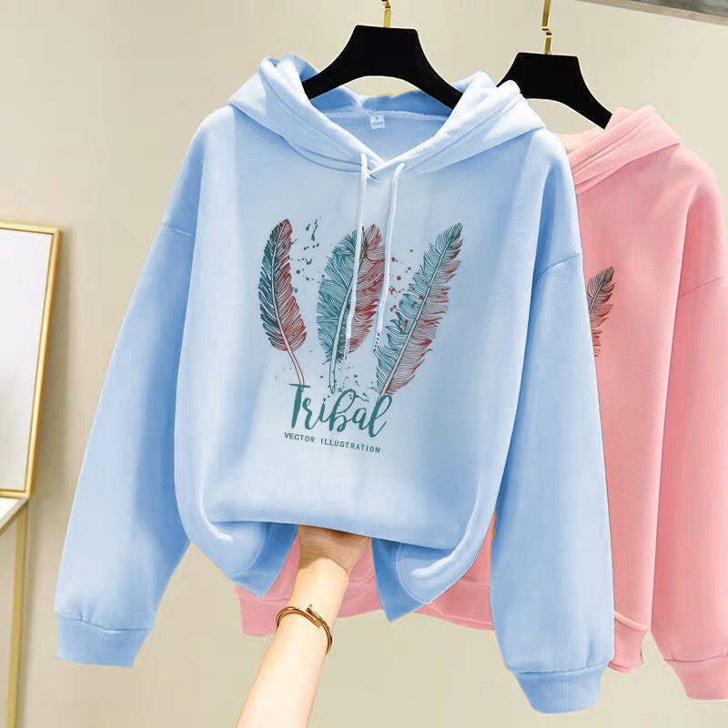 Hooded Sweater Thick Loose Long Sleeves Women GT