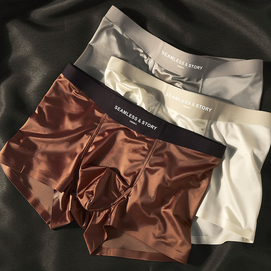 Satin Light Luxury Men's Ice Silk Underwear