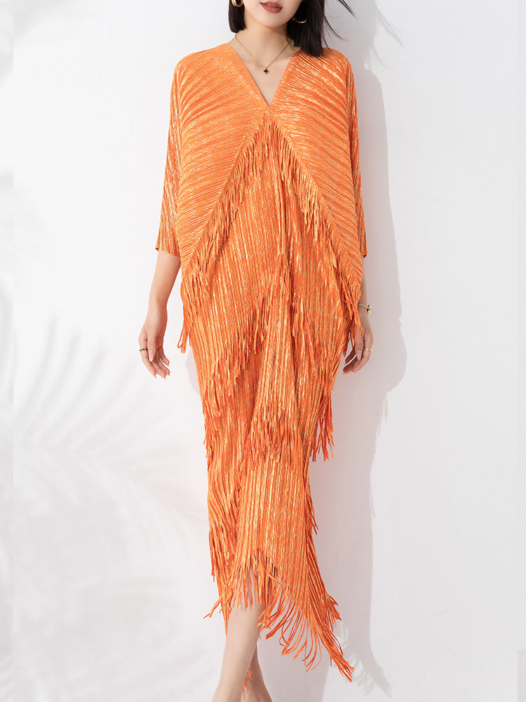 Women's Fashion Fringed Sheath Long Dress