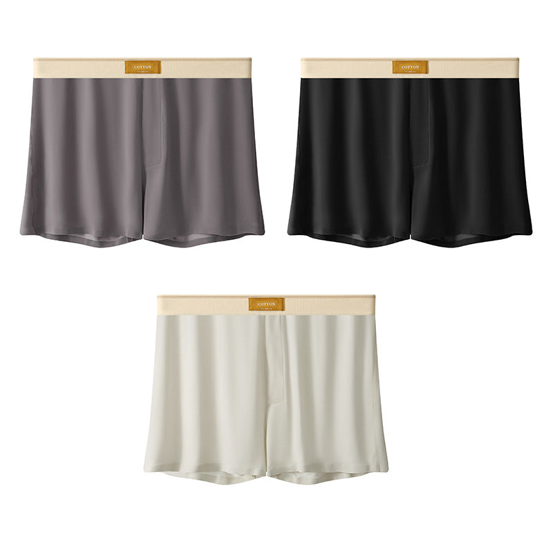 Men's Solid Color Loose Breathable Ice Silk Underwear
