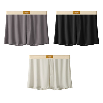 Men's Solid Color Loose Breathable Ice Silk Underwear
