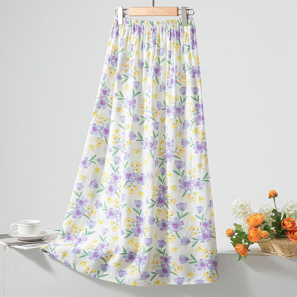 Women's Loose Sweet Cotton Silk Skirt