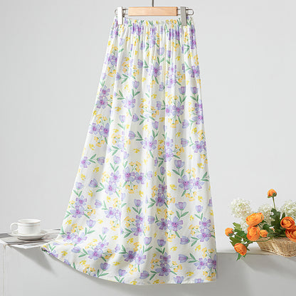 Women's Loose Sweet Cotton Silk Skirt