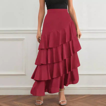 Slimming High Waist Irregular Long Skirt