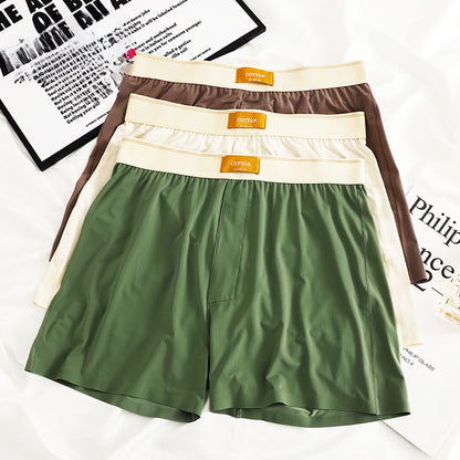 Men's Solid Color Loose Breathable Ice Silk Underwear