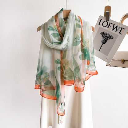 Women's Fashionable All-match Long Printed Anti-DDoS Scarf