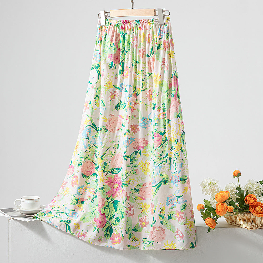 Women's Loose Sweet Cotton Silk Skirt