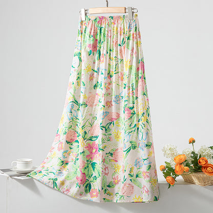 Women's Loose Sweet Cotton Silk Skirt