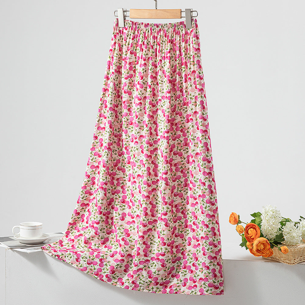 Women's Loose Sweet Cotton Silk Skirt