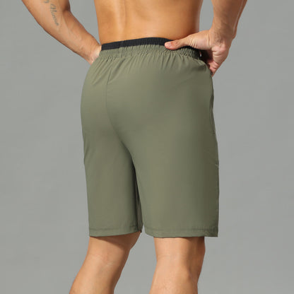 Men's Breathable Quick-drying Loose Running Workout Cropped Pants