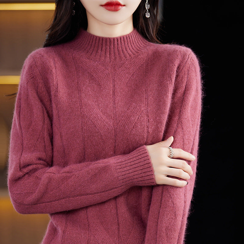 Women's Autumnwinter Fashion Knitted Top Bottoming Shirt