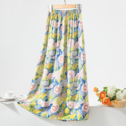 Women's Loose Sweet Cotton Silk Skirt