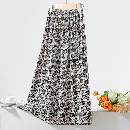 Women's Loose Sweet Cotton Silk Skirt