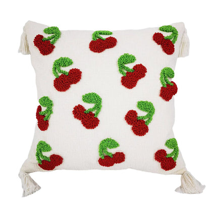 Cartoon Cute Style Small Flower Pillow Cover Tufted Loop