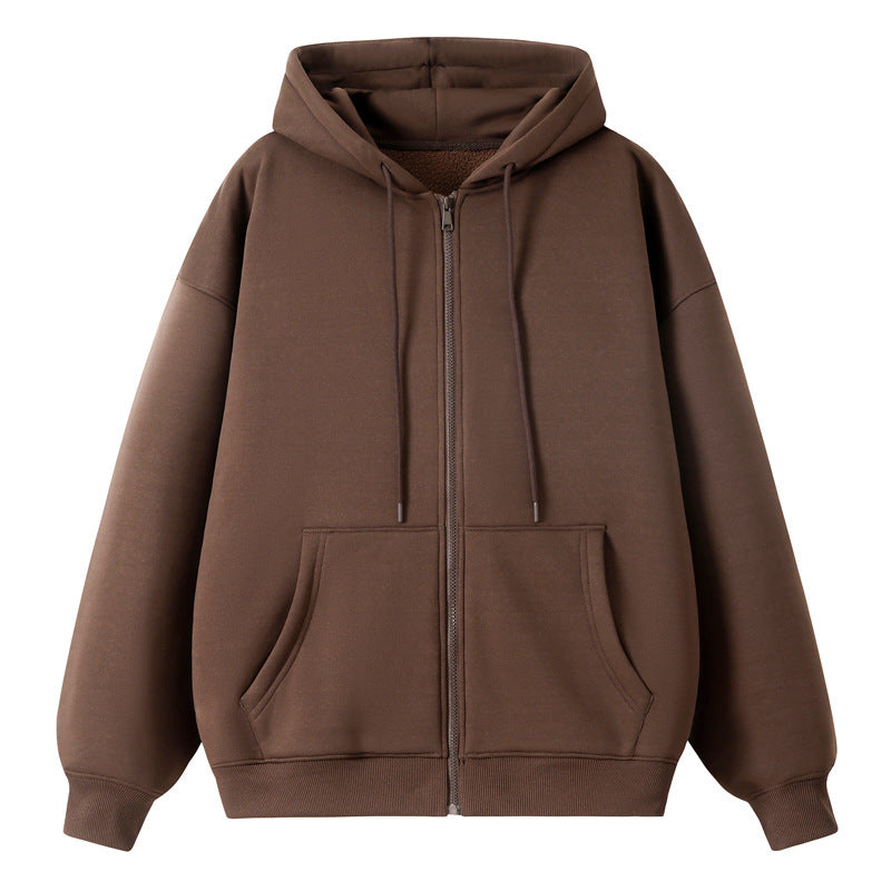 Men's Fleece Cardigan Sweater Hooded Coat