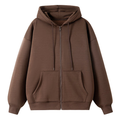 Men's Fleece Cardigan Sweater Hooded Coat