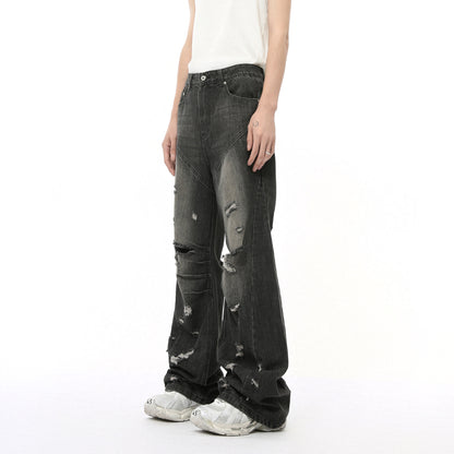 Street Style Broken Hole Design Retro Skinny Jeans