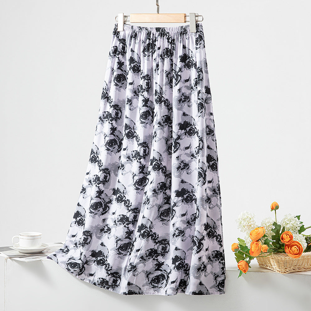 Women's Loose Sweet Cotton Silk Skirt