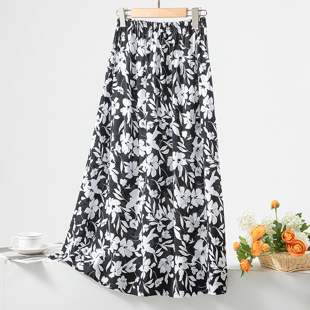 Women's Loose Sweet Cotton Silk Skirt
