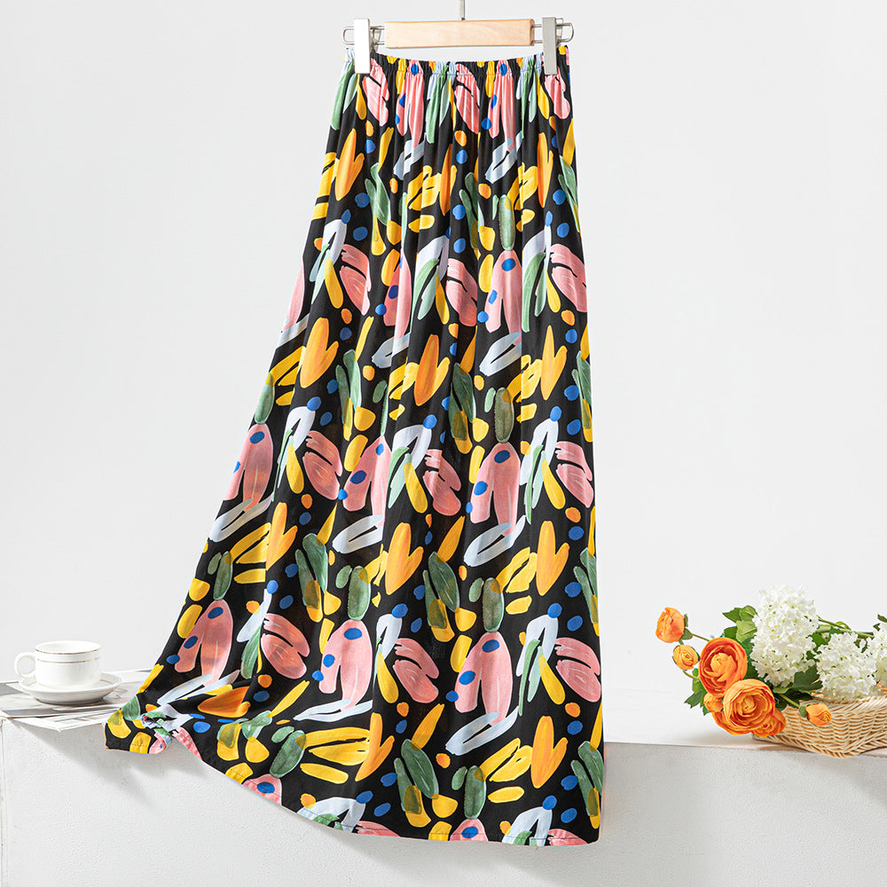 Women's Loose Sweet Cotton Silk Skirt