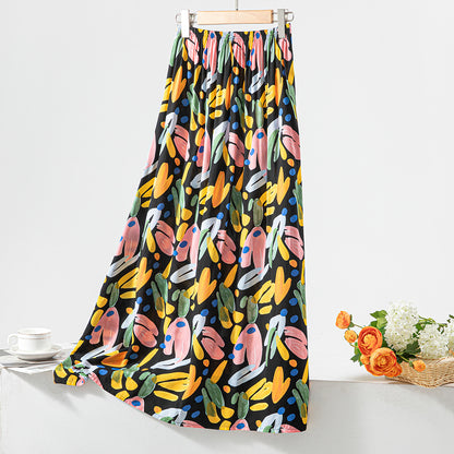 Women's Loose Sweet Cotton Silk Skirt
