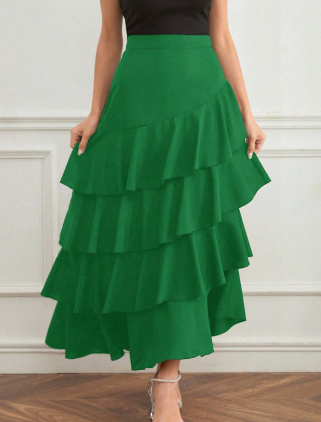 Slimming High Waist Irregular Long Skirt