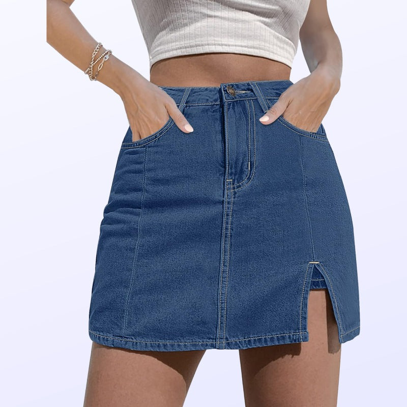 Casual Versatile High-grade Denim Skirt
