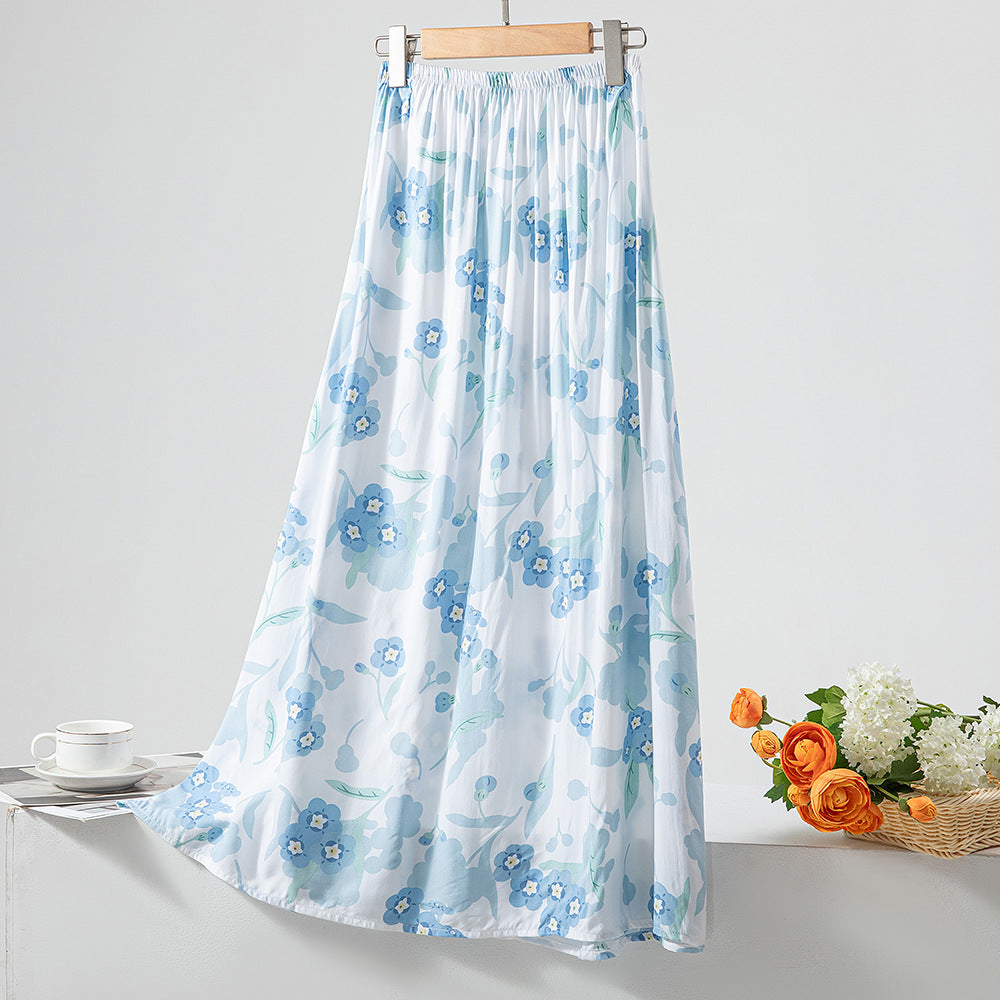 Women's Loose Sweet Cotton Silk Skirt