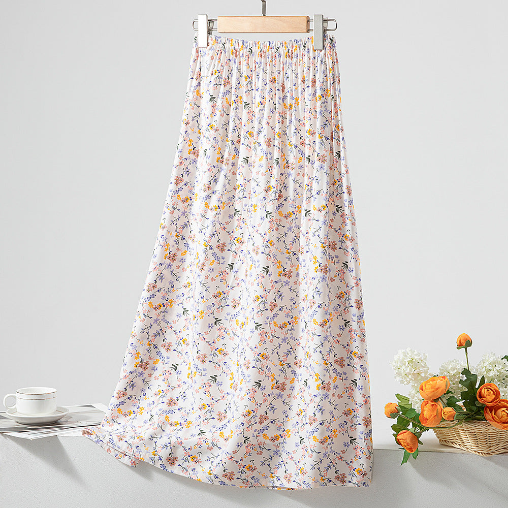 Women's Loose Sweet Cotton Silk Skirt
