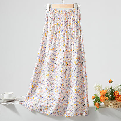 Women's Loose Sweet Cotton Silk Skirt