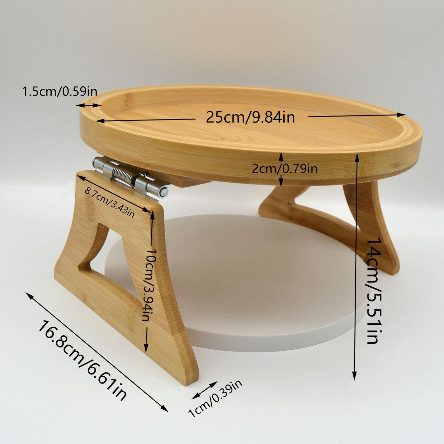 Sofa Handrail Wooden Folding Tray