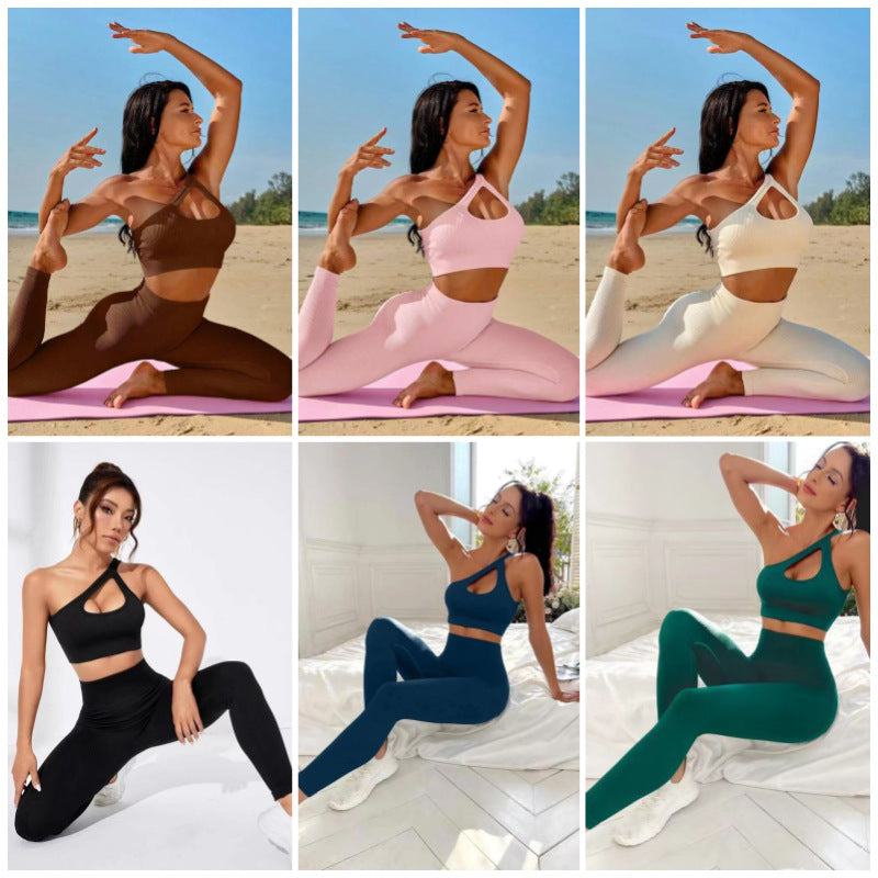Thread Seamless Yoga Clothes Bra Set Women