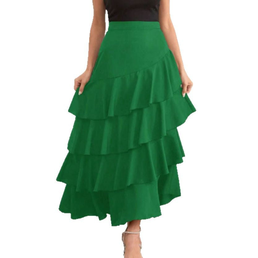 Slimming High Waist Irregular Long Skirt