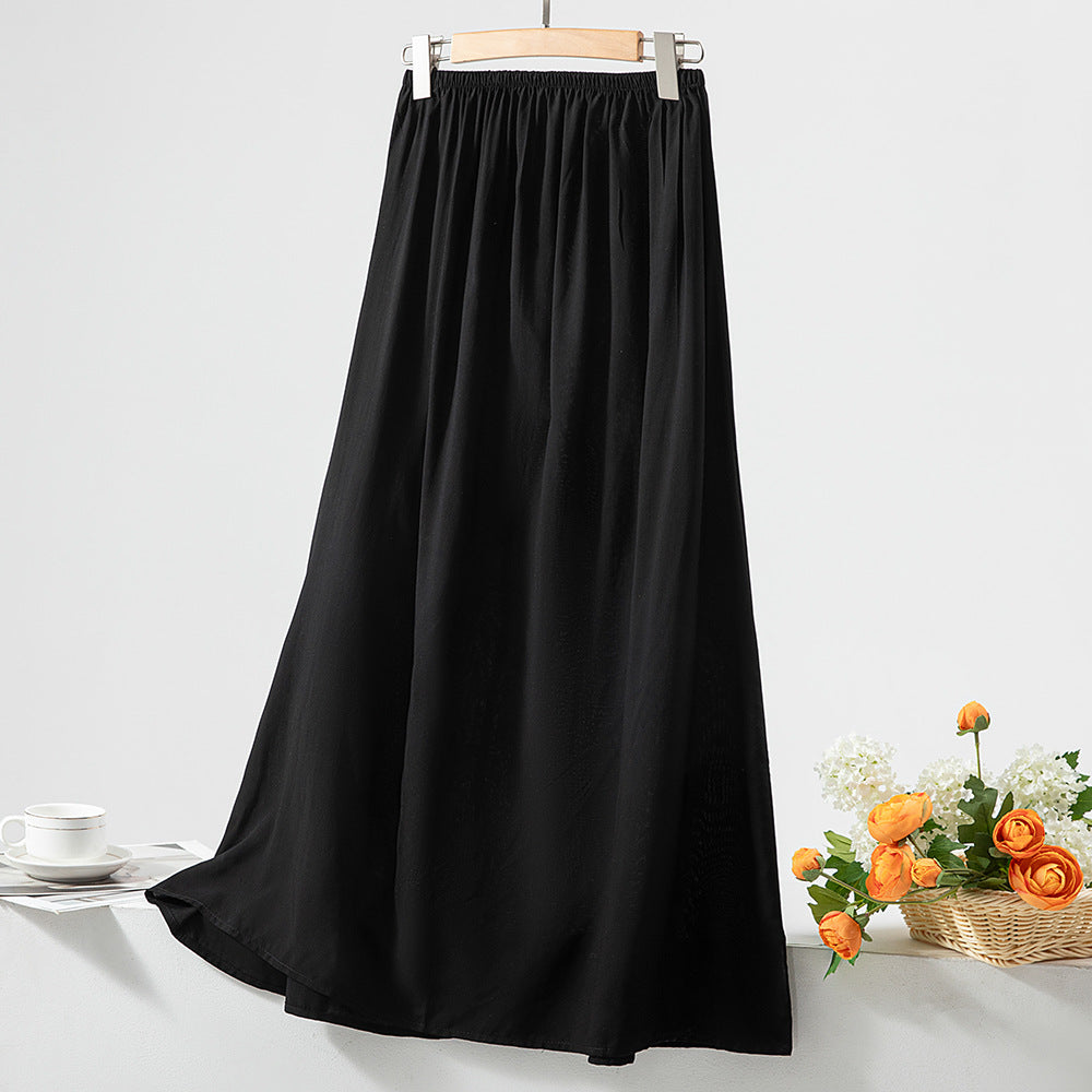 Women's Loose Sweet Cotton Silk Skirt