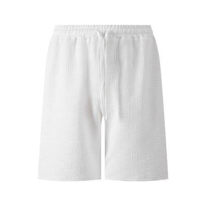 American Summer Men's Solid Color Heavy Jacquard Shorts Men
