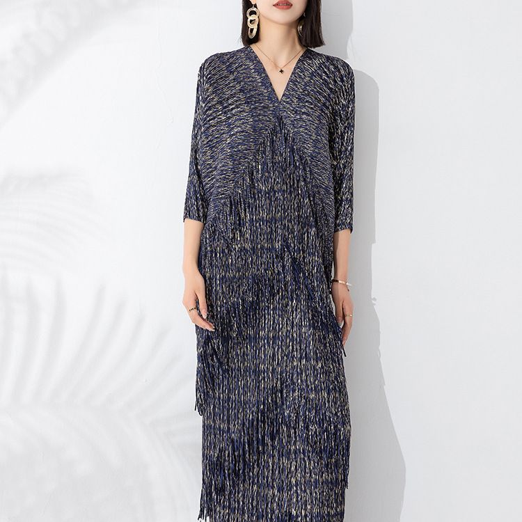 Women's Fashion Fringed Sheath Long Dress